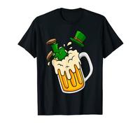 Leprechaun Jump into Beer St Patrick's Day Adulte Homme Femme T-Shirt