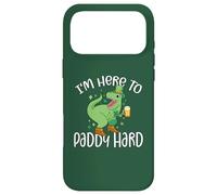 Leprechaun T-Rex Dino Bière À Boire I'm Here to Paddy Hard Coque pour iPhone 17 Pro Max