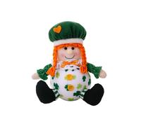 Leprechauns Figurine de nains pour enfants avec chapeau trèfle à suspendre pour décoration d'intérieur