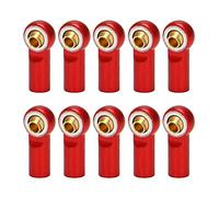 Leprera 10 Pièces M3 Joint À Rotule Lien Barre Tige Joints Tête De Rotule Biellette De Direction pour 1/10 Rc Camion Voiture Camion Rouge