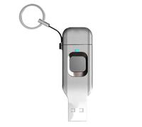 Leprera Lecteur flash d'empreinte digitale en métal OTG Clé USB 3.0 Type C pour téléphone portable Verrouillage de clé USB Jump Disque USB 32G