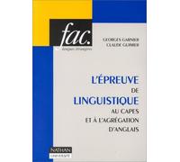 L'épreuve de linguistique au CAPES et à l'agrégation d'anglais