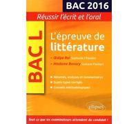 L'épreuve De Littérature Bac L 2016 - Oedipe Roi, Sophocle/Pasolini - Madame Bovary, Gustave Flaubert