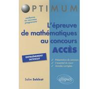 L'épreuve De Mathématiques Au Concours Acces