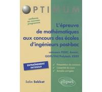 L'épreuve de mathématiques aux concours des écoles d'ingénieurs post-bac