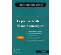 L'épreuve écrite de mathématiques, 2e édition - Sabine Evrard - Ellipses - broché - Scolaire / Universitaire