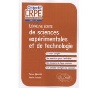 L'épreuve Écrite De Sciences Expérimentales Et De Technologie