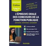 L'épreuve Orale Des Concours De La Fonction Publique Catégories A Et A+ - Motivation, Institutions, Management