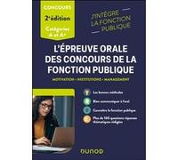 L'épreuve Orale Des Concours De La Fonction Publique Catégories A Et A+ - Motivation, Institutions, Management