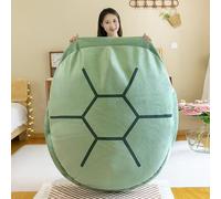 leprix Coussin portable en forme de coquille de tortue, coussin géant amovible, coque d'alimentation de tortue, coussin rembourré extra large (100 cm, vert)