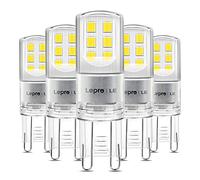 Lepro Ampoule LED G9, 6000K Blanc Froid, 320LM, 2,6W (Équivalent 30W Ampoules Halogènes), 15 x 52 mm Culot G9 Standard, Non Dimmable, Lot de 5