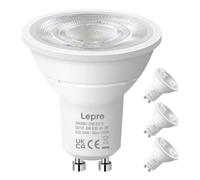 Lepro Ampoule LED GU10, Blanc Froid 6500K, 630lm Ampoule GU10, 6W Équivaut de 80W, 38° Faisceau Pratique, Ampoules GU10 Économie d'énergie, Lot de 4