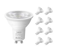 Lepro Ampoule LED GU10, Blanc Froid 6500K, 630lm Ampoule GU10, 6W Équivaut de 80W, 38° Faisceau Pratique, Ampoules GU10 Économie d'énergie, Lot de 8