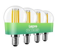 Lepro Ampoules LED E14 - Classe Énergétique A - Blanc Chaud 2700K 470LM - 2.2W Équivalent 40W - P45 Forme Balle de Golf - Angle de Faisceau 300° - AC 220-240V - Non Dimmable - Lot de 4