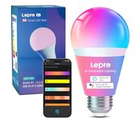 Lepro B1 IA Ampoule Connectée, Concepteur d'Éclairage IA Personnalisé, WiFi Ampoule E27 LED RGB+CCT 2700K-6500K, Compatible avec Alexa/Google Assistant, La Synchronisation avec La Musique, 1 pcs