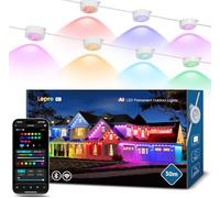 Lepro E1 IA Guirlande Lumineuse Intelligente 30M, Éclairage Extérieur Permanent 60 RGBIC LEDs, Concepteur d'Éclairage IA Personnalisé, Contrôle Vocal Music Sync Compatible avec Alexa Google Assistant
