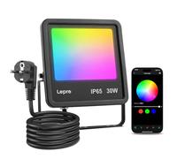 Lepro F1 IA Projecteur LED Extérieur Intelligent 30W, RGB Dimmable, Concepteur d'éclairage IA Personnalisé, Sync Musique/Contrôle par APP et Vocal, Étanche IP65, Compatible avec Alexa/Google