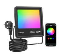 Lepro F1 IA Projecteur LED Extérieur Intelligent 50W, RGB Dimmable, Concepteur d'éclairage IA Personnalisé, Sync Musique/Contrôle par APP et Vocal, Étanche IP65, Compatible avec Alexa/Google