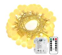 Lepro Guirlande Lumineuse Sapin Noel, 5M 50 LEDs Guirlande Lumineuse Boules Batterie à Piles, 8 Modes avec Télécommande Minuterie pour Fête, Jardin, Tonnelle, Mariage, Soirée Halloween, Camping