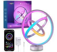 Lepro IA TB1 Lampe de Bureau LED, Concepteur d'Éclairage IA Personnalisé, Music Sync, Lampe de Chevet Connectée MagicCouleur avec App, Alexa, Google Assistant, Contrôle Vocal, 16 Millions de Couleurs