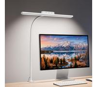 Lepro Lampe de Bureau, Flexible et Réglable Confortable pour les Yeux Gain de Place Large Plage d'éclairage 11W Lampe Bureau Pince, 5 Modes de Couleur et 5 Luminosité, Blanc
