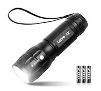 Lepro Lampe Torche Zoomable 3 Piles AAA Incluses | Lampe de poche LED puissante, étanche IPX4, corps en aluminium, compacte, pour camping, randonnée, urgence