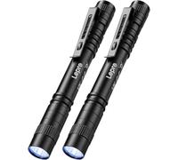 Lepro Lampe UV, Lampe Torche UV 365nm LED Lumière Noire Ultraviolet, Piles AAA pour Traceurs Fluorescents Chien Chat Tapis Détecteur Urine Scorpion Vérifie l'argent, Lot de 2