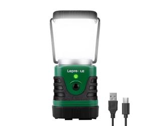 Lepro Lanterne Camping LED Rechargeable, Lampe Camping Puissante 1000Lm Dimmable, Lampe Torche 360° Eclairage 4 Modes, Etanche Portable Suspendue, pour Camping, Bricolage, Secours, Garage, Cave, etc.