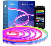 Lepro N1 IA Ruban LED 10M, Concepteur d'Éclairage IA Personnalisé, Bande LED Neon IP65 Étanche, Contrôle Segmenté Intelligent, Contrôle App, Music Sync, Compatible avec Alexa et Google Assistant