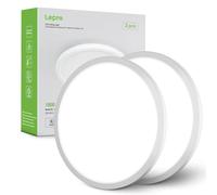 Lepro Plafonnier LED 18W, Luminaire Plafonnier Étanche IP44 5000K 1800LM, Angle de Faisceau 115 °, Non Dimmable, pour Salle de Bain, Balcon, Couloir, Cuisine, Salon-2pcs