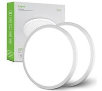 Lepro Plafonnier LED 24W [lot de 2], Luminaire Plafonnier Étanche IP44 5000K 2400LM, Angle de Faisceau 115 °, Non Dimmable, pour Salle de Bain, Balcon, Couloir, Cuisine, Salon(Φ30)