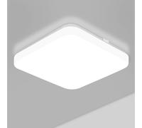 Lepro Plafonnier LED 24W Équivalent 100W, 2400LM Blanc Froid 5000K, Plafonnier LED Carré 23 x 23cm, Luminaire Plafonnier Applicable à Salon, Chambre, Couloir, Cuisine, Garage, Bureau