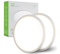 Lepro Plafonnier Salle de Bain 24W 3000K 2400 lm, Non Dimmable, IP44, 2Pcs