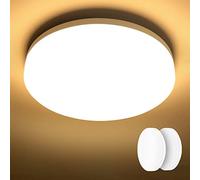 Lepro Plafonnier Salle de Bain LED Rond 15W 3000K 1500 lm IP54 Lot de 2