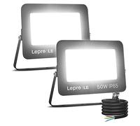 Lepro Projecteur LED Exterieur 50W 4250LM Super Lumineux 5000K Blanc Froid | Équivalent à une Lampe à Incandescence de 350W, IP65 Étanche Spot Led Extérieur, Projecteur LED Extérieur pour Jardin - 2PCS