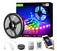 Lepro Ruban LED 5m Wi-Fi Connecté Alexa, LED Ruban Synchro Musique 150 SMD 5050, Chambre LED RGB Contrôlée par Télécommande et APP, Compatible avec Alexa et Google Home pour Fête Soirée