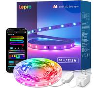 Lepro S1 IA Ruban LED Connecté 10M, Concepteur d'Éclairage IA Personnalisé, Bande LED Wifi RGB+IC App Contrôle, Sync Musique, Compatible avec Alexa et Google Assistant pour Maison Chambre Gaming