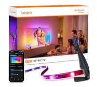 Lepro STV1 IA Rétroéclairage TV avec Caméra pour TV 55-65 pouces, LED TV Synchronisation Image, 3,6M Ruban LED TV RGB+IC Commande Vocale et par App pour TV, Jeux Vidéo et Films