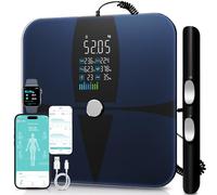 LEPULSE Balance Pese Personne Connectée Impédancemètre, 8 électrodes | Grand écran VA, 22 Métriques, Double Fréquence Technologie pour Masse Grasse et Musculaire, Port Type-C, Bluetooh, 180kg