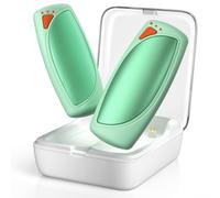 Lepwings Chauffe Main Électrique Rechargeable - Pack de 2, avec Boîtier de Charge, Batterie 14.000 mAh, Chauffage Bilatéral, Autonomie Jusqu'à 18 Heures, 3 Niveaux de Température