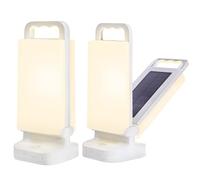 Lepwings Lot de 2 lanternes de camping, lanternes solaires rechargeables, lumière d'urgence à intensité variable avec chargement USB - Lanternes pour pannes de courant, ouragan, randonnée, poissons et