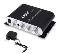 LEPY LP-838 Automobile Amplificateur stéréo Subwoofer Audio (Noir) avec DollaTek Led Light