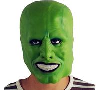 LePyCos The Mask Jim Carrey Masque en latex pour déguisement d'Halloween Noir