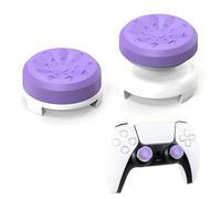LEPZUR 2 pièces Thumbsticks, Silicone Joystick Grips Caps pour PS4 Controller et pour PS5 Controller à Aide avec Viser, Controller et Réduire Pouce Fatigue, Violet