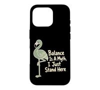 L'équilibre est Un Mythe, Je Reste là, Flamingo Coque pour iPhone 16 Pro
