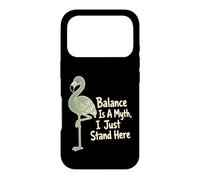 L'équilibre est Un Mythe, Je Reste là, Flamingo Coque pour iPhone 17 Pro