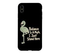 L'équilibre est Un Mythe, Je Reste là, Flamingo Coque pour iPhone XS Max