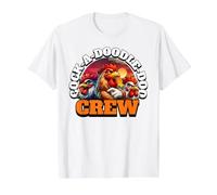 L'équipage drôle de Cooster Cock-a-Doodle-Doo T-Shirt Graphique avec Valeur, Homme, Blanc, L