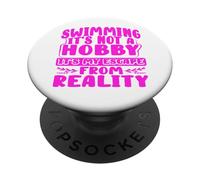 L'équipe de Natation Natation My Escape from Reality Swimmer PopSockets PopGrip Adhésif