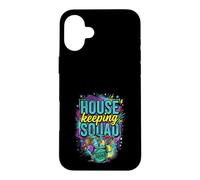L'équipe de Nettoyage rétro de Housekeeping Squad Coque pour iPhone 16 Plus